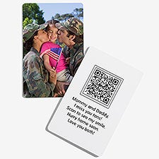 Photo Personalized Metal Wallet Card with Video QR Code - 55328