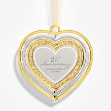 Anniversary Engraved Spinning Metal Ornament  - 55333