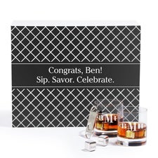 Personalized Whiskey & Cigars Gift Set - 55386