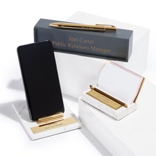 Engraved Marble & Gold Office Gift Set - 55448