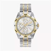 Engraved Fossil Garrett Two Tone Diver Stainless Watch - 55452