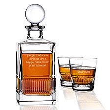Etched Marquis Waterford Memories Decanter & DOF 3pc Set  - 55472