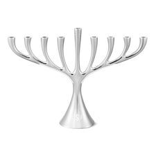 Etched Georg Jensen Cobra Menorah Stainless Steel Mirror - 8.7in    - 55485