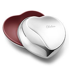 Engraved Georg Jensen Heart Keepsake Box   - 55515