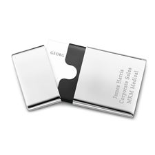 Engraved Georg Jensen Steel Business Card Holder - 55516