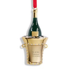 Engraved Champagne on Ice Metal Ornament - 55520