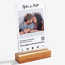 Photo Acrylic Wood Base with Audio QR Code - 55726