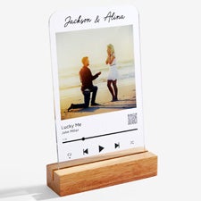 Photo Acrylic Wood Base with Video QR Code - 55727