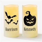 Halloween Personalized Vinyl Flameless LED Candle  - 55834