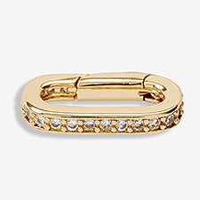 Pave Jeweled Charm Clasp in Gold    - 55858