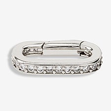 Pave Jeweled Charm Clasp in Silver  - 55859