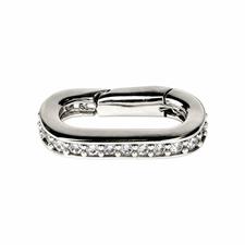 Pave Jeweled Charm Clasp in Silver  - 55859