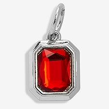 Birthstone & Silver Rectangle Charms  - 55861