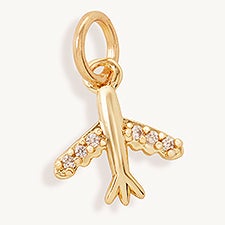 Airplane Jeweled Charm - 55864