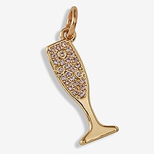 Champagne Jeweled Charm - 55867