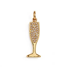 Champagne Jeweled Charm - 55867