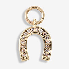 Kittenish Jeweled Horseshoe Charm - 55872