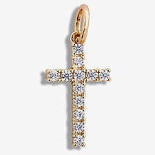 Jeweled Cross Charm - 55873