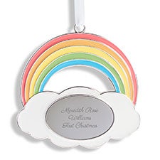 Engraved Rainbow and Cloud Ornament - 55898