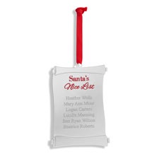 Engraved Santa's List Ornament - 55904