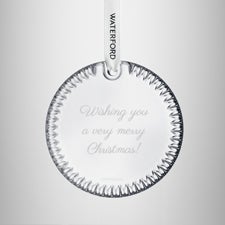 Etched Waterford Crystal Disc Ornament - 56023