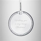 Etched Waterford Crystal Disc Ornament - 56023