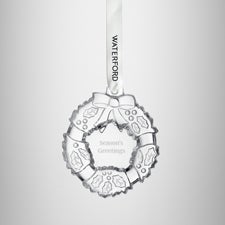 Etched Waterford Crystal Wreath Ornament - 56024