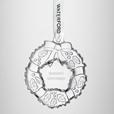 Etched Waterford Crystal Wreath Ornament - 56024