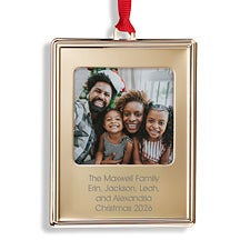 Engraved Gold Picture Frame Metal Ornament - 56026