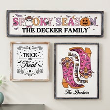 Kittenish Personalized Pinkoween Framed Wall Art - 56093