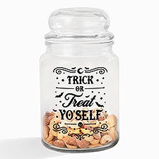 Kittenish Personalized Pinkoween Glass Treat Jar - 56097