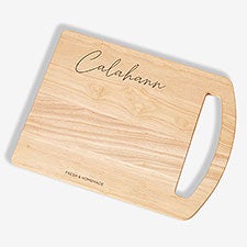 Family Name Personalized Rubberwood Cutting Board - 56241