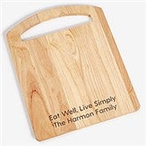 Write Your Own Personalized Rubberwood Handle Cutting Board  - 56244