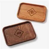 Diamond Mark Engraved Wooden Valet Tray  - 56351