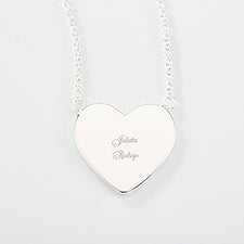 Engraved Sterling Silver Heart Necklace  - 56451