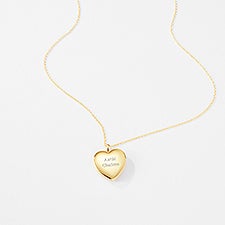 Engraved Gold Over Sterling Silver Heart Locket  - 56452
