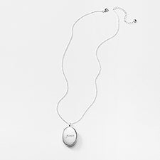 Engraved Sterling Silver Oval Locket  - 56461