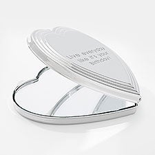 Engraved Heart Compact Mirror  - 56476