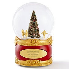 Engraved Ice Skating & Tree Multi-Function Snow Globe  - 56528