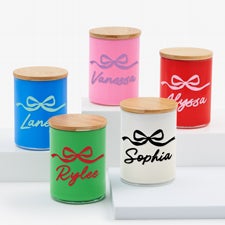 Darling Bow Personalized Color Splash 12oz Candle  - 56554