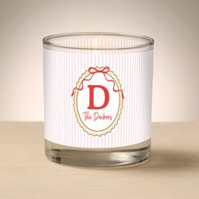 Kittenish Personalized Striped Initial Candle - 56574