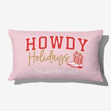 Kittenish Personalized Holiday Lumbar Velvet Pillow - 56613