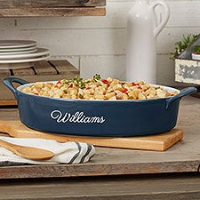 Engraved Ceramic Oval Baking Dish - 56622