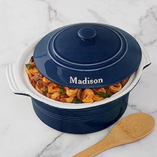 Engraved Round Casserole Dish With Lid  - 56625