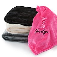 Kittenish Embroidered Western Icon Fleece Blanket - 56627