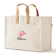 Kittenish Embroidered Western Icons Tote in Canvas - 56628