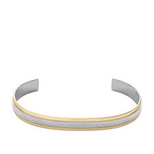 Fossil Textured Two Tone Cuff Bracelet - 56846