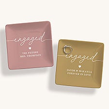 Engagement Script Personalized Ring Dish  - 56878
