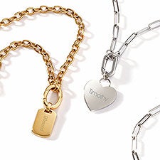 Engraved Charm Necklace - 56971