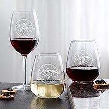 United States 250th Birthday Luigi Bormioli® Personalized Wine Glass Collection - 57032